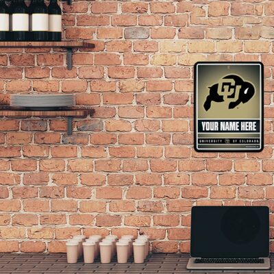 NCAA Colorado Buffaloes Personalized Custom Metal Parking Sign Wall Decor Indoor Ourdoor 2