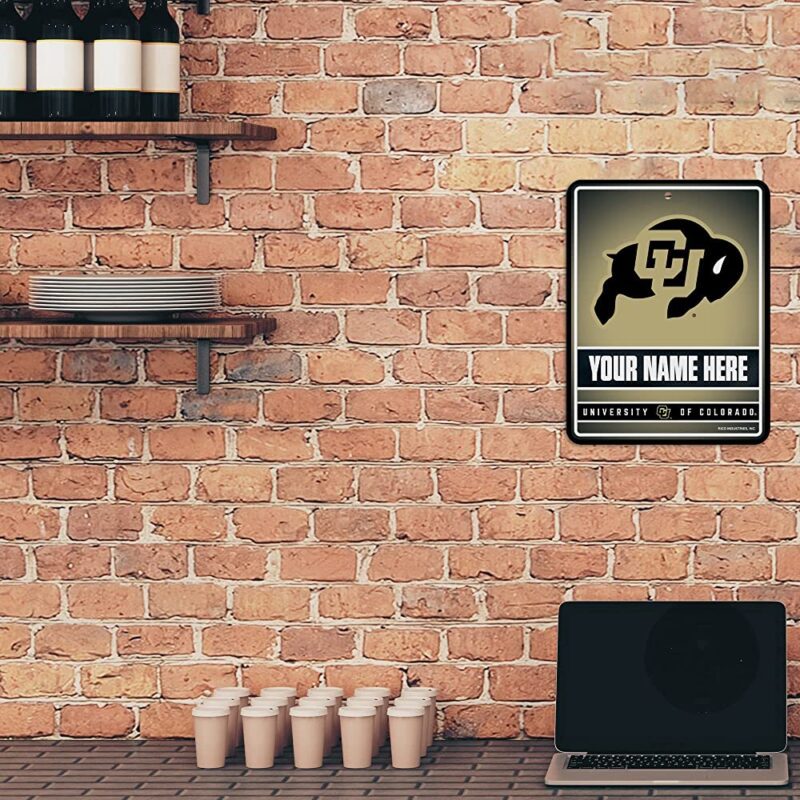 NCAA Colorado Buffaloes Personalized Custom Metal Parking Sign Wall Decor Indoor Ourdoor 2