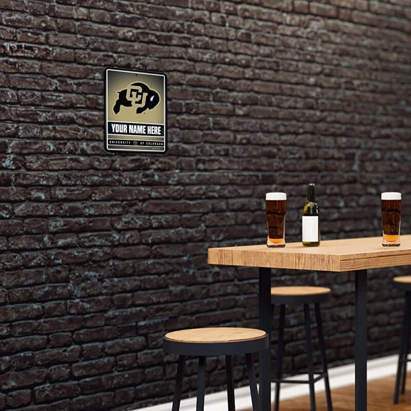 NCAA Colorado Buffaloes Personalized Custom Metal Parking Sign Wall Decor Indoor Ourdoor 4