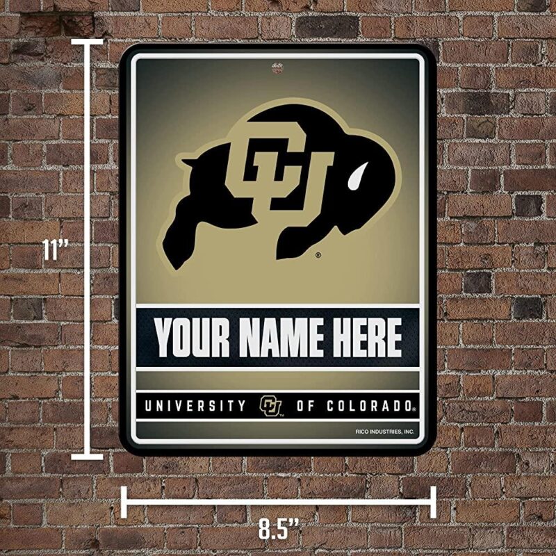 NCAA Colorado Buffaloes Personalized Custom Metal Parking Sign Wall Decor Indoor Ourdoor 5