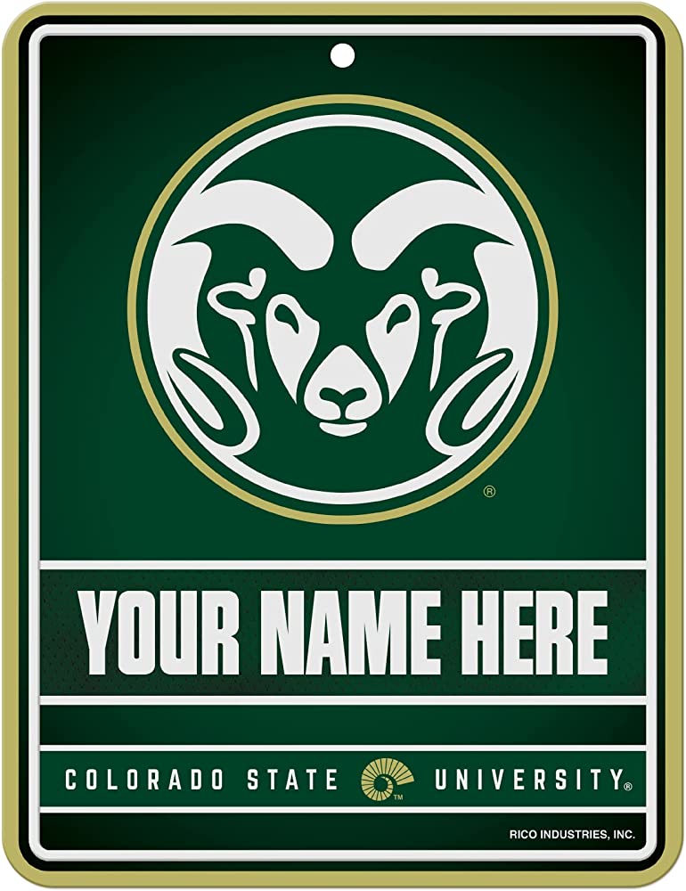 NCAA Colorado State Rams Personalized Custom Metal Parking Sign Wall Decor Indoor Ourdoor