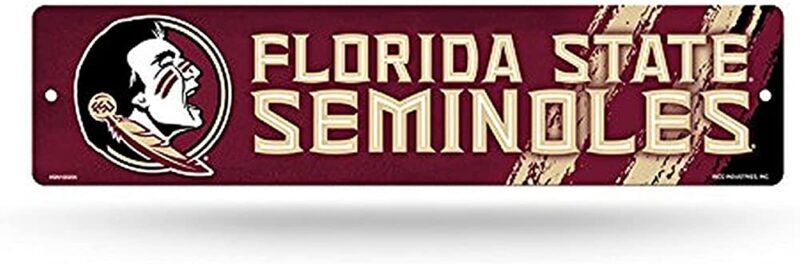 NCAA Florida State Seminoles Metal Street Sign Decor