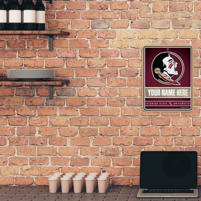 NCAA Florida State Seminoles Personalized Custom Metal Parking Sign Wall Decor Indoor Ourdoor 2 NCAA Florida State Seminoles Personalized Custom Metal Parking Sign Wall Decor Indoor Ourdoor 2