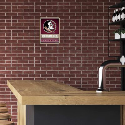 NCAA Florida State Seminoles Personalized Custom Metal Parking Sign Wall Decor Indoor Ourdoor 3 NCAA Florida State Seminoles Personalized Custom Metal Parking Sign Wall Decor Indoor Ourdoor 3