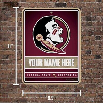 NCAA Florida State Seminoles Personalized Custom Metal Parking Sign Wall Decor Indoor Ourdoor 5 NCAA Florida State Seminoles Personalized Custom Metal Parking Sign Wall Decor Indoor Ourdoor 5