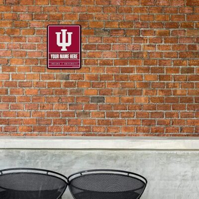 NCAA Indiana Hoosiers Personalized Custom Metal Parking Sign Wall Decor Indoor Ourdoor 1