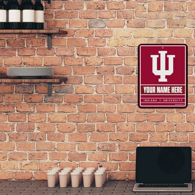 NCAA Indiana Hoosiers Personalized Custom Metal Parking Sign Wall Decor Indoor Ourdoor 2