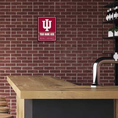 NCAA Indiana Hoosiers Personalized Custom Metal Parking Sign Wall Decor Indoor Ourdoor 3