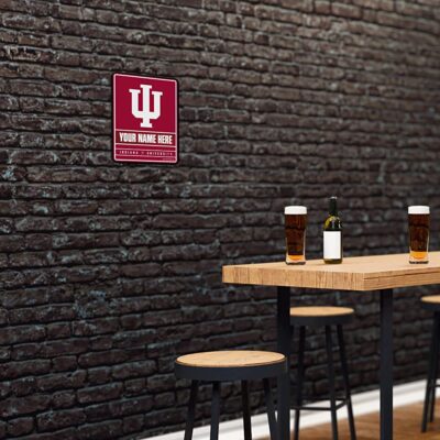 NCAA Indiana Hoosiers Personalized Custom Metal Parking Sign Wall Decor Indoor Ourdoor 4