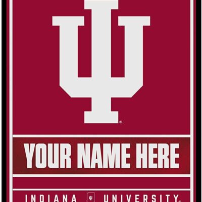 NCAA Indiana Hoosiers Personalized Custom Metal Parking Sign Wall Decor Indoor Ourdoor