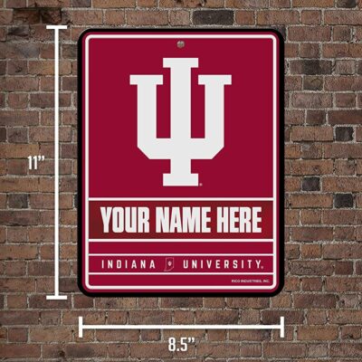 NCAA Indiana Hoosiers Personalized Custom Metal Parking Sign Wall Decor Indoor Ourdoor 5