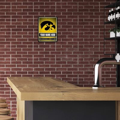 NCAA Iowa Hawkeyes Personalized Custom Metal Parking Sign Wall Decor Indoor Ourdoor 3