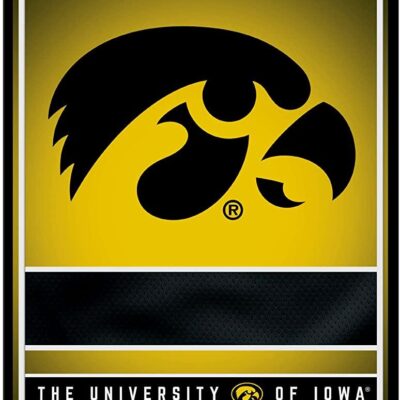 NCAA Iowa Hawkeyes Personalized Custom Metal Parking Sign Wall Decor Indoor Ourdoor 6