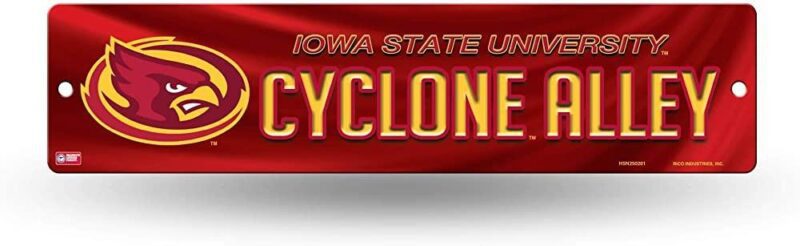 NCAA Iowa State Cyclones Metal Street Sign Decor