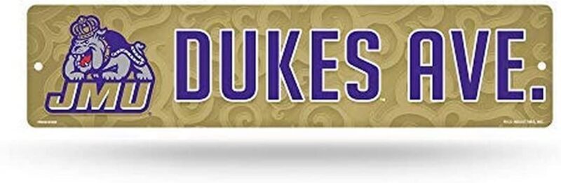 NCAA James Madison Dukes Metal Street Sign Decor Team Color