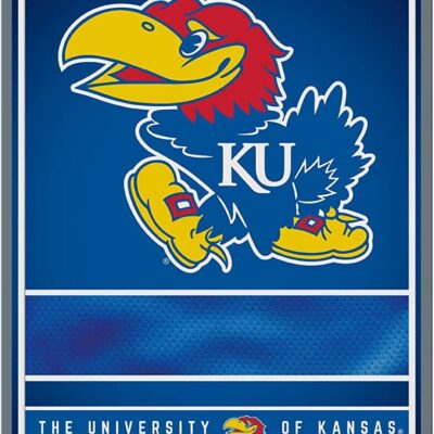 NCAA Kansas Jayhawks Personalized Custom Metal Parking Sign Wall Decor Indoor Ourdoor 6
