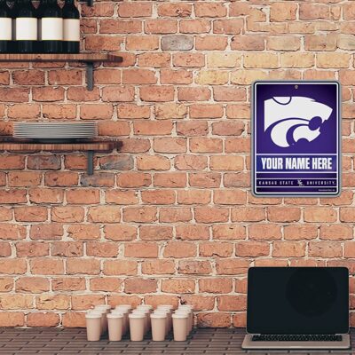 NCAA Kansas State Wildcats Personalized Custom Metal Parking Sign Wall Decor Indoor Ourdoor 2 NCAA Kansas State Wildcats Personalized Custom Metal Parking Sign Wall Decor Indoor Ourdoor 2