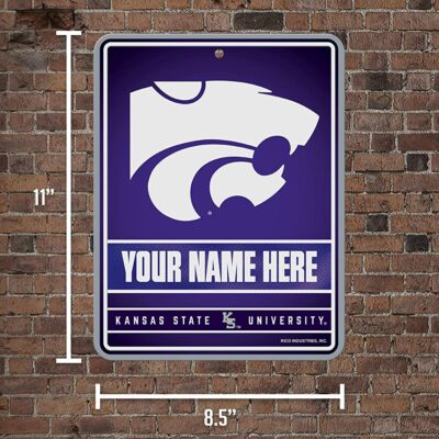 NCAA Kansas State Wildcats Personalized Custom Metal Parking Sign Wall Decor Indoor Ourdoor 5 NCAA Kansas State Wildcats Personalized Custom Metal Parking Sign Wall Decor Indoor Ourdoor 5