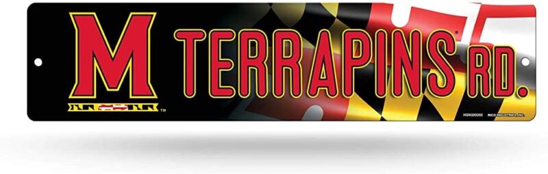 NCAA Maryland Terrapins Metal Street Sign Decor