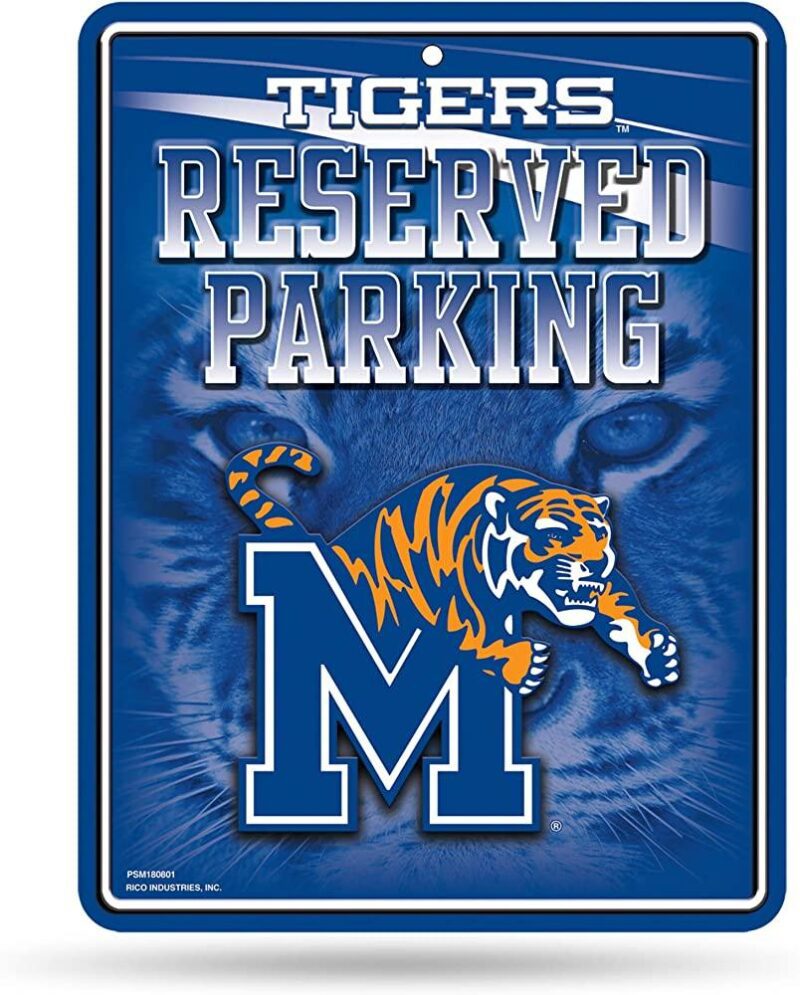 NCAA Memphis Tigers Metal Parking Sign Wall Decor Indoor Ourdoor Decor