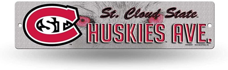 NCAA Metal Street Sign Decor St. Cloud State Huskies