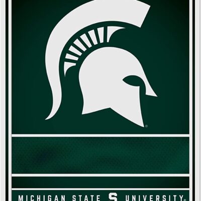 NCAA Michigan State Spartans Personalized Custom Metal Parking Sign Wall Decor Indoor Ourdoor 6