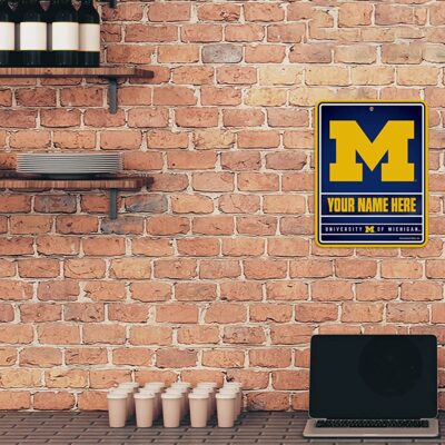 NCAA Michigan Wolverines Personalized Custom Metal Parking Sign Wall Decor Indoor Ourdoor 2 NCAA Michigan Wolverines Personalized Custom Metal Parking Sign Wall Decor Indoor Ourdoor 2