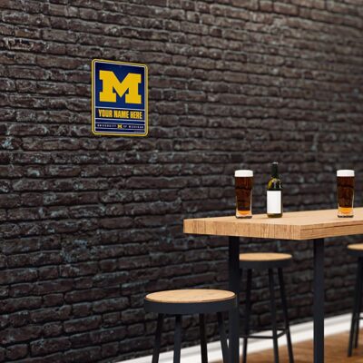 NCAA Michigan Wolverines Personalized Custom Metal Parking Sign Wall Decor Indoor Ourdoor 4 NCAA Michigan Wolverines Personalized Custom Metal Parking Sign Wall Decor Indoor Ourdoor 4