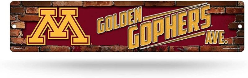 NCAA Minnesota Golden Gophers Metal Street Sign