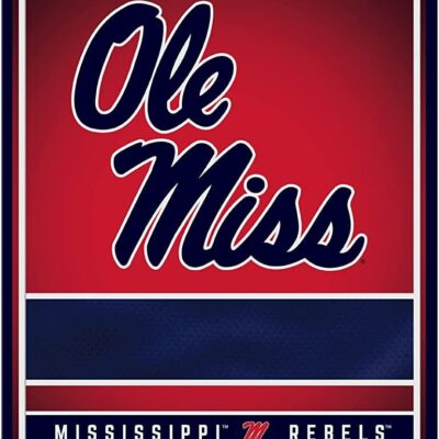 NCAA Mississippi Rebels Personalized Custom Metal Parking Sign Wall Decor Indoor Ourdoor 6