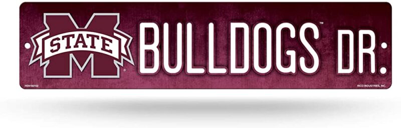 NCAA Mississippi State Bulldogs Metal Street Sign Decor