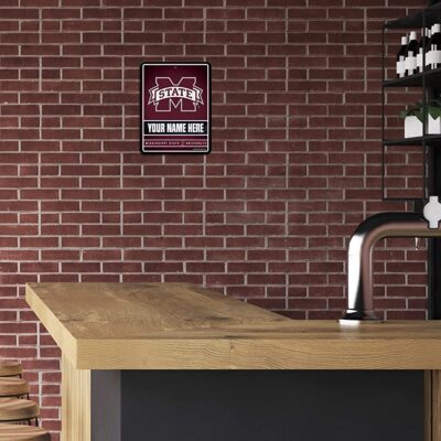 NCAA Mississippi State Bulldogs Personalized Custom Metal Parking Sign Wall Decor Indoor Ourdoor 3