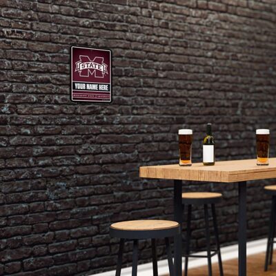 NCAA Mississippi State Bulldogs Personalized Custom Metal Parking Sign Wall Decor Indoor Ourdoor 4