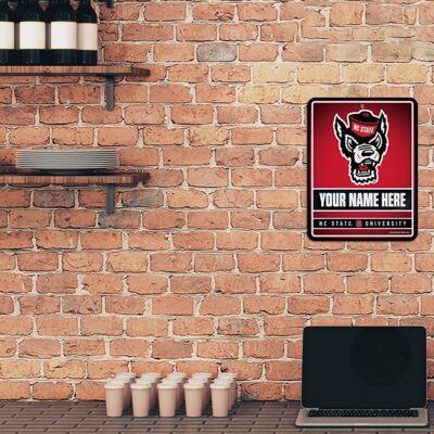 NCAA N.Carolina State Wolfpack Personalized Custom Metal Parking Sign Wall Decor Indoor Ourdoor 2 NCAA N.Carolina State Wolfpack Personalized Custom Metal Parking Sign Wall Decor Indoor Ourdoor 2