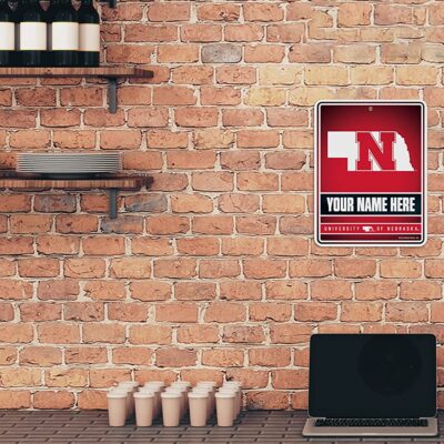 NCAA Nebraska Cornhuskers Personalized Custom Metal Parking Sign Wall Decor Indoor Ourdoor 2