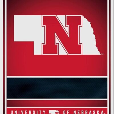 NCAA Nebraska Cornhuskers Personalized Custom Metal Parking Sign Wall Decor Indoor Ourdoor 6