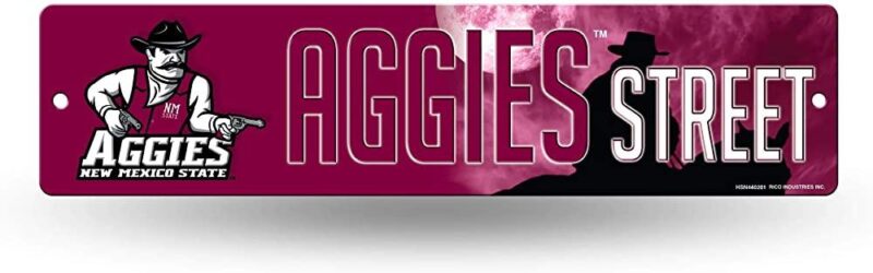 NCAA New Mexico State Aggies Metal Street Sign Decor