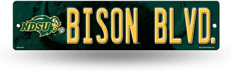 NCAA North Dakota State Bison Metal Street Sign Decor