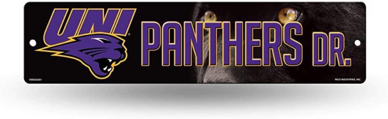 NCAA Northern Iowa Panthers Metal Street Sign Decor