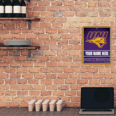 NCAA Northern Iowa Panthers Personalized Custom Metal Parking Sign Wall Decor Indoor Ourdoor 2