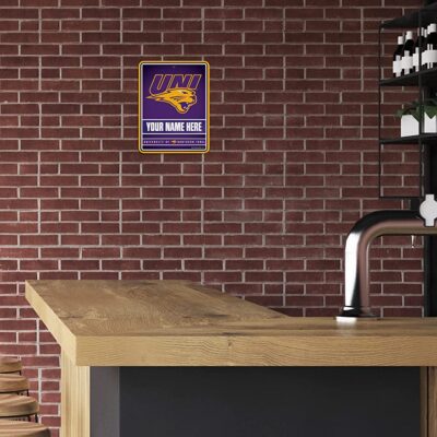NCAA Northern Iowa Panthers Personalized Custom Metal Parking Sign Wall Decor Indoor Ourdoor 3