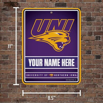 NCAA Northern Iowa Panthers Personalized Custom Metal Parking Sign Wall Decor Indoor Ourdoor 5