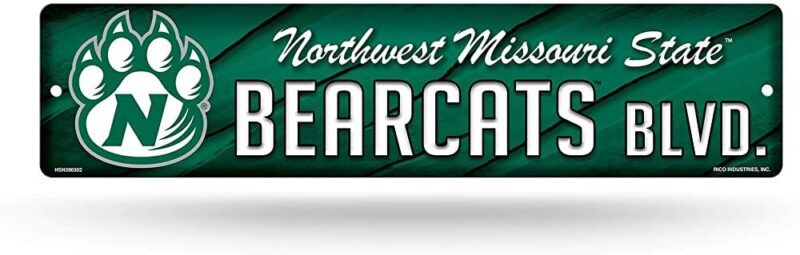 NCAA Northwest Missouri State Bearcats Metal Street Sign Decor