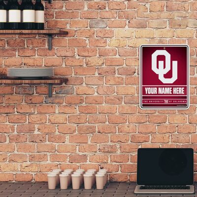 NCAA Oklahoma Sooners Personalized Custom Metal Parking Sign Wall Decor Indoor Ourdoor 2 NCAA Oklahoma Sooners Personalized Custom Metal Parking Sign Wall Decor Indoor Ourdoor 2