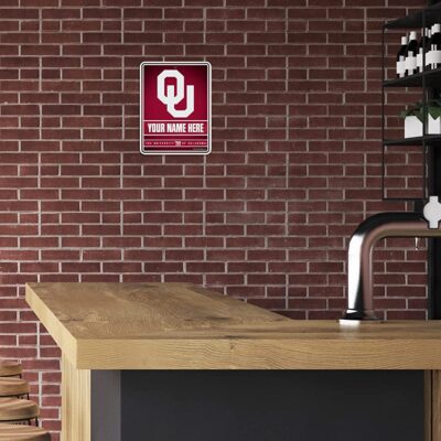 NCAA Oklahoma Sooners Personalized Custom Metal Parking Sign Wall Decor Indoor Ourdoor 3 NCAA Oklahoma Sooners Personalized Custom Metal Parking Sign Wall Decor Indoor Ourdoor 3