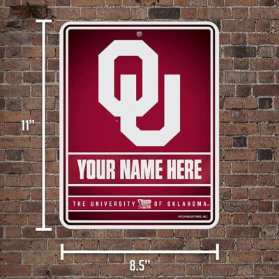 NCAA Oklahoma Sooners Personalized Custom Metal Parking Sign Wall Decor Indoor Ourdoor 5 NCAA Oklahoma Sooners Personalized Custom Metal Parking Sign Wall Decor Indoor Ourdoor 5