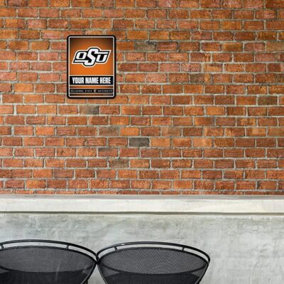 NCAA Oklahoma State Cowboys Personalized Custom Metal Parking Sign Wall Decor Indoor Ourdoor 1