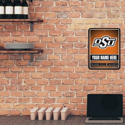 NCAA Oklahoma State Cowboys Personalized Custom Metal Parking Sign Wall Decor Indoor Ourdoor 2