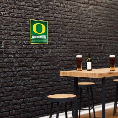 NCAA Oregon Ducks Personalized Custom Metal Parking Sign Wall Decor Indoor Ourdoor 4