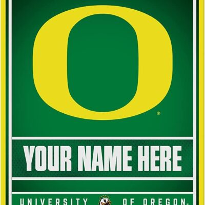 NCAA Oregon Ducks Personalized Custom Metal Parking Sign Wall Decor Indoor Ourdoor